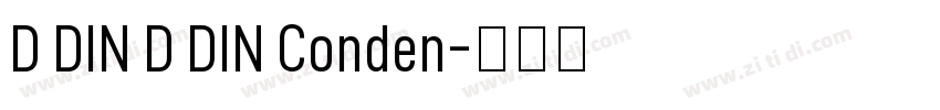 D DIN D DIN Conden字体转换